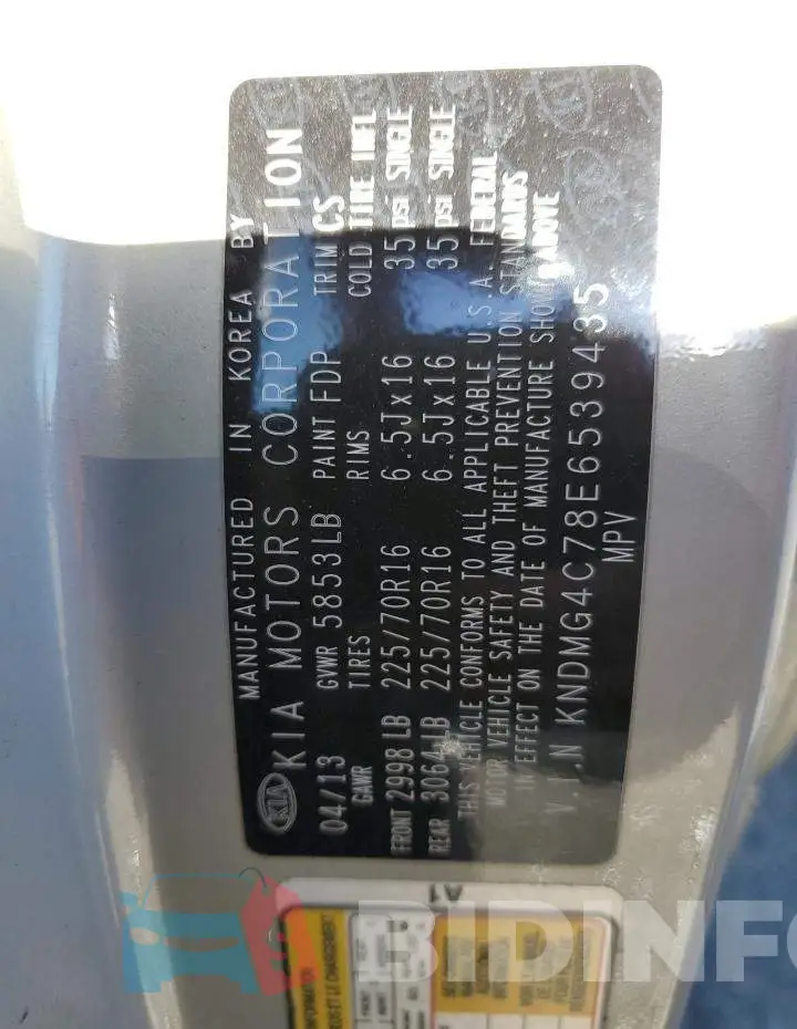 KNDMG4C78E6539435 Photo# 13