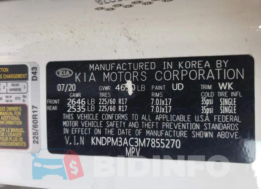 KNDPM3AC3M7855270 Photo# 13
