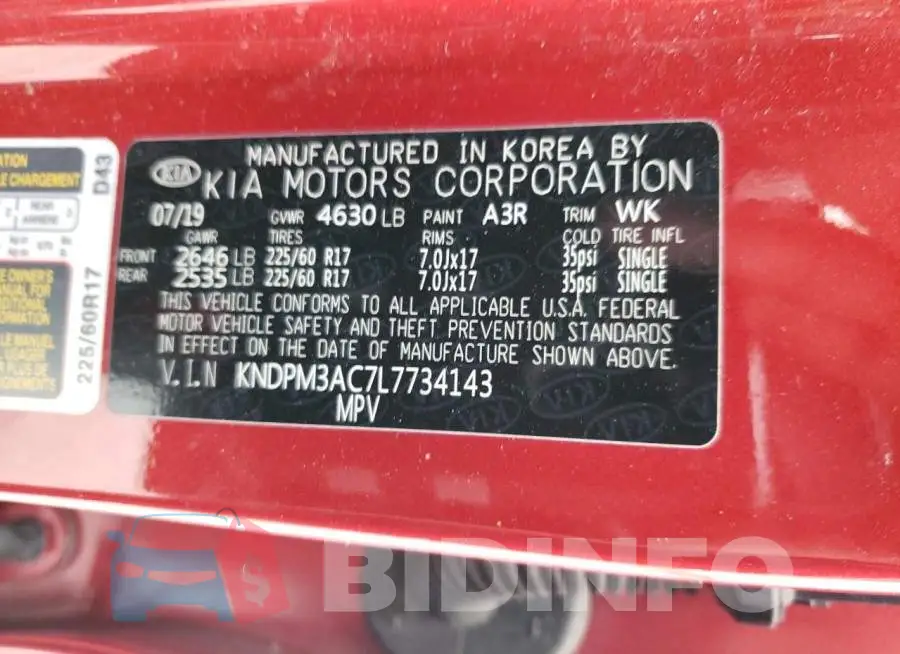 KNDPM3AC7L7734143 Photo# 13