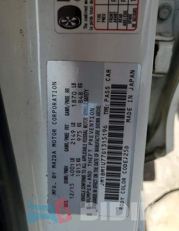 JM1BM1U77G1315196 Photo# 12