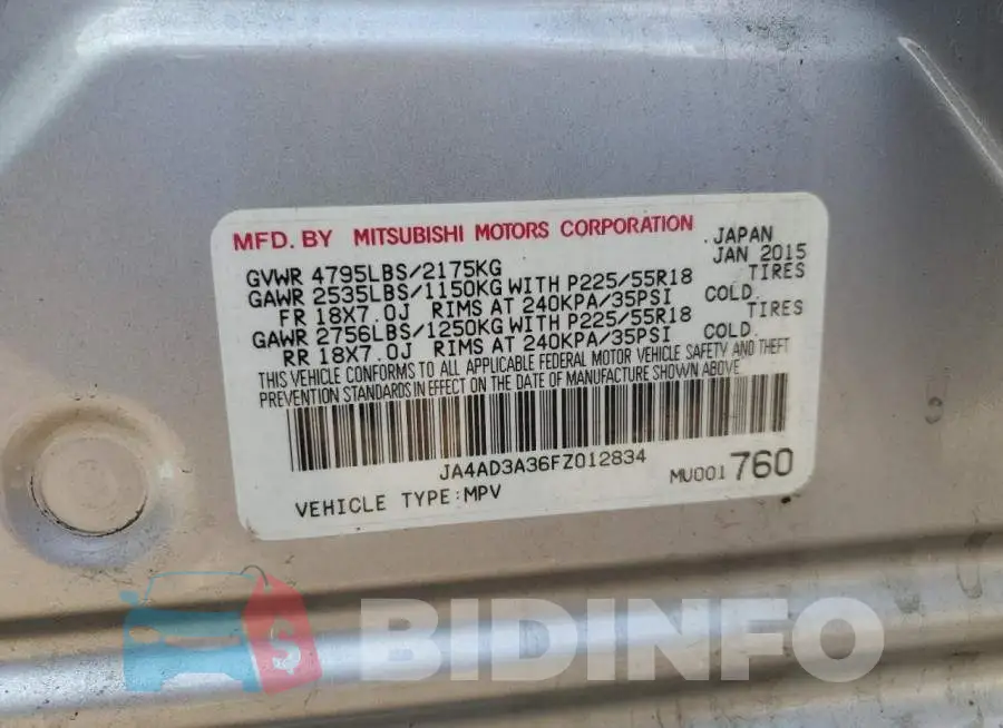 JA4AD3A36FZ012834 Photo# 10