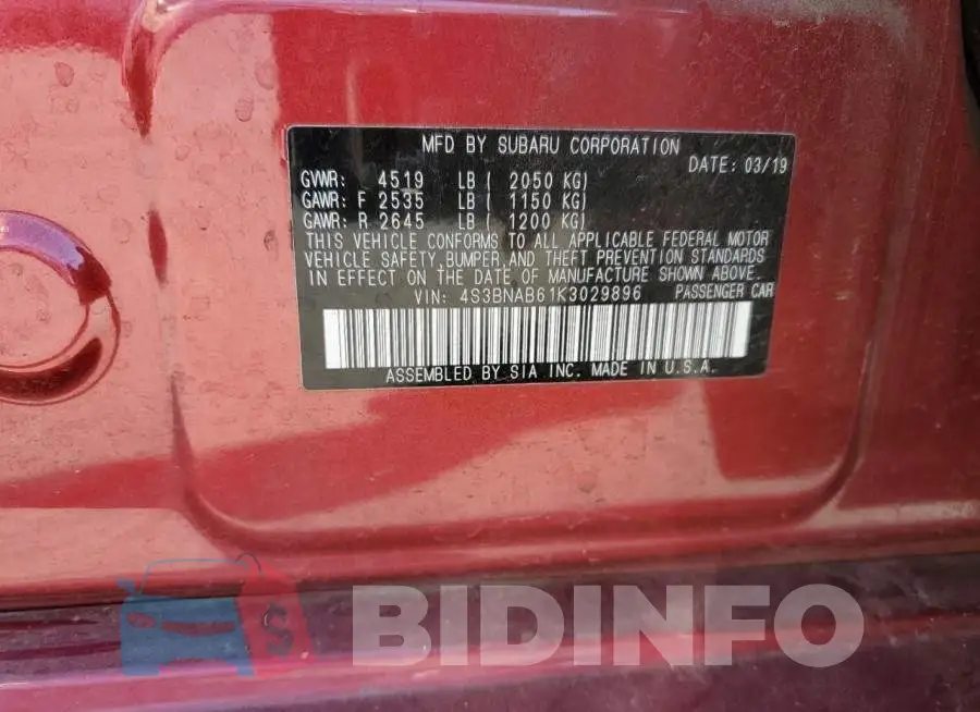 4S3BNAB61K3029896 Photo# 13