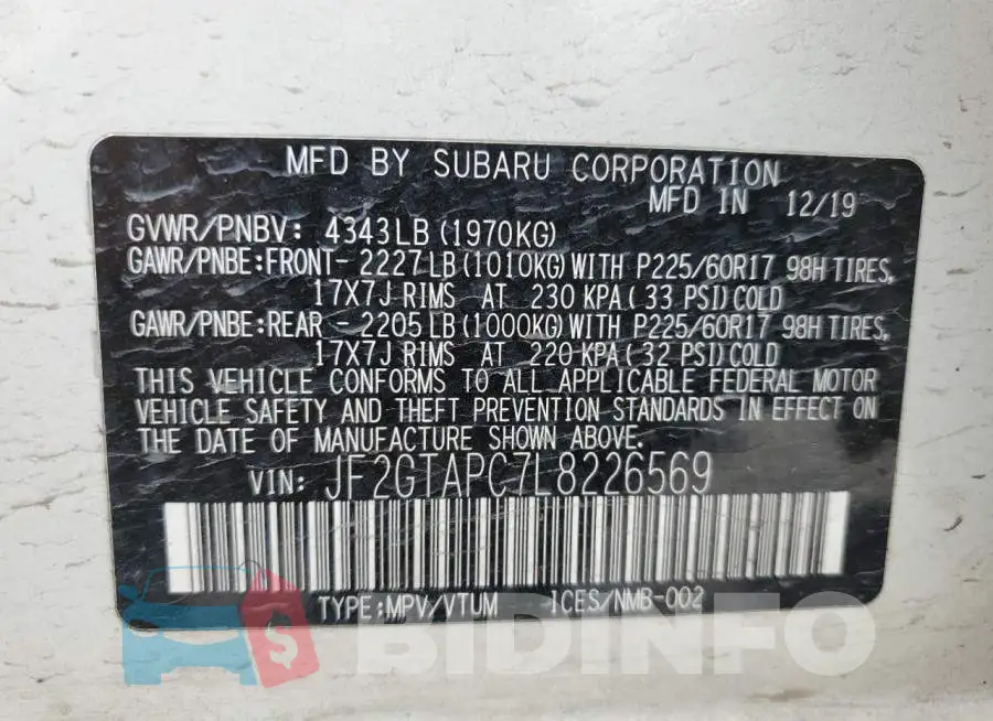 JF2GTAPC7L8226569 Photo# 13