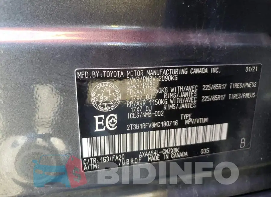 2T3B1RFV8MC180716 Photo# 10