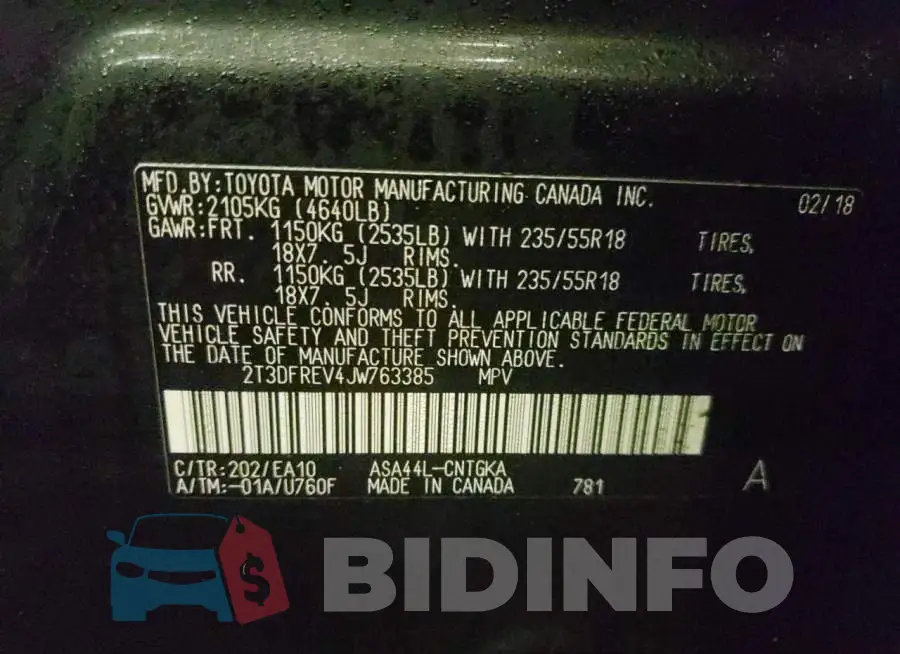 2T3DFREV4JW763385 Photo# 13