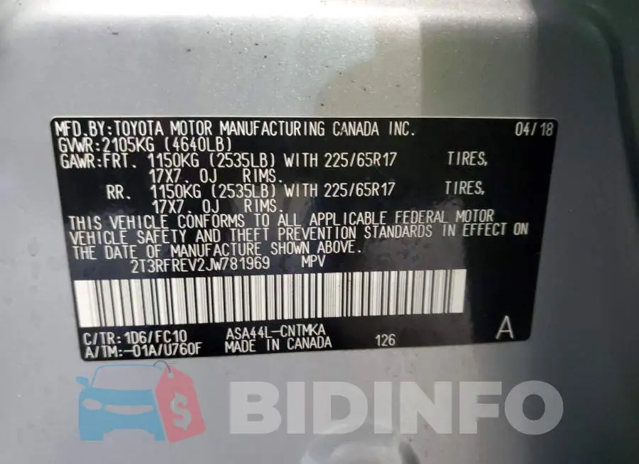 2T3RFREV2JW781969 Photo# 12