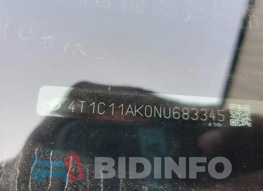 4T1C11AK0NU683345 Photo# 10
