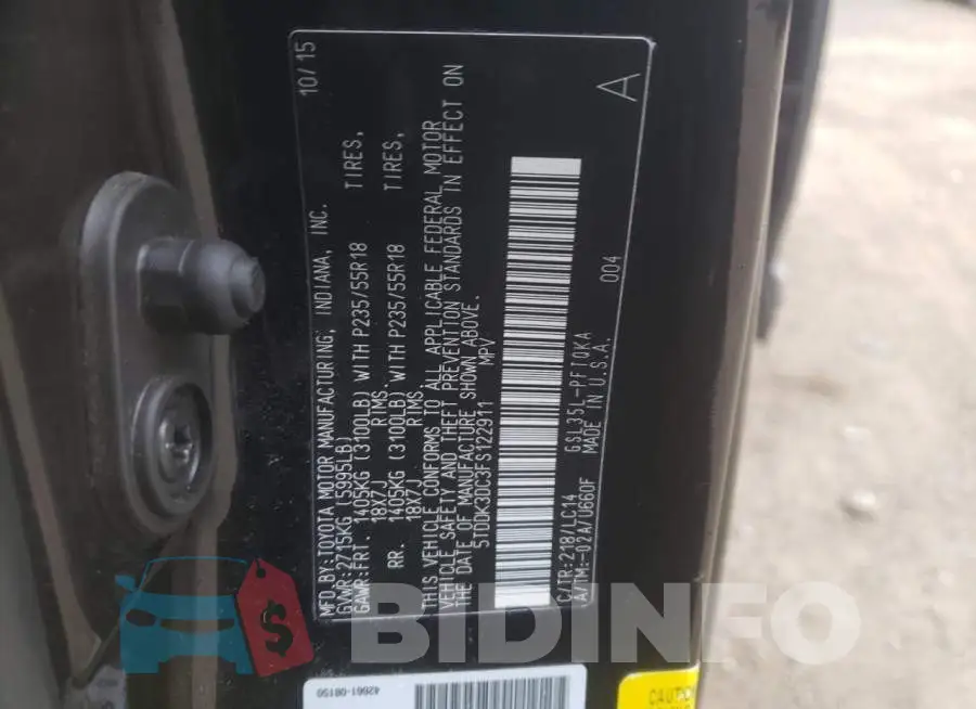 5TDDK3DC3FS122911 Photo# 13
