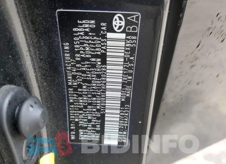5YFBURHE7HP680286 Photo# 12