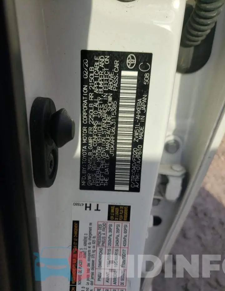 JTDKARFU6L3115385 Photo# 12