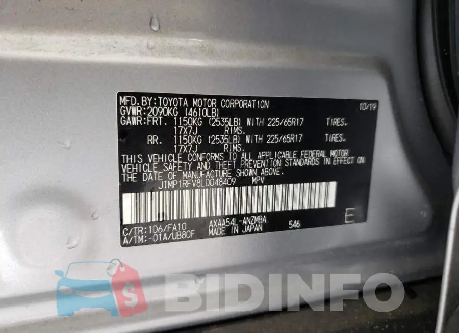 JTMP1RFV8LD048409 Photo# 13