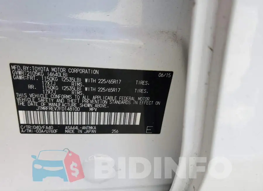 JTMRFREV7FD148100 Photo# 12