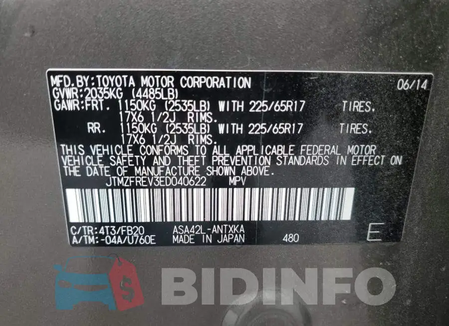 JTMZFREV3ED040622 Photo# 12