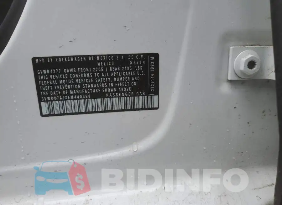 3VWD07AJXEM440388 Photo# 12