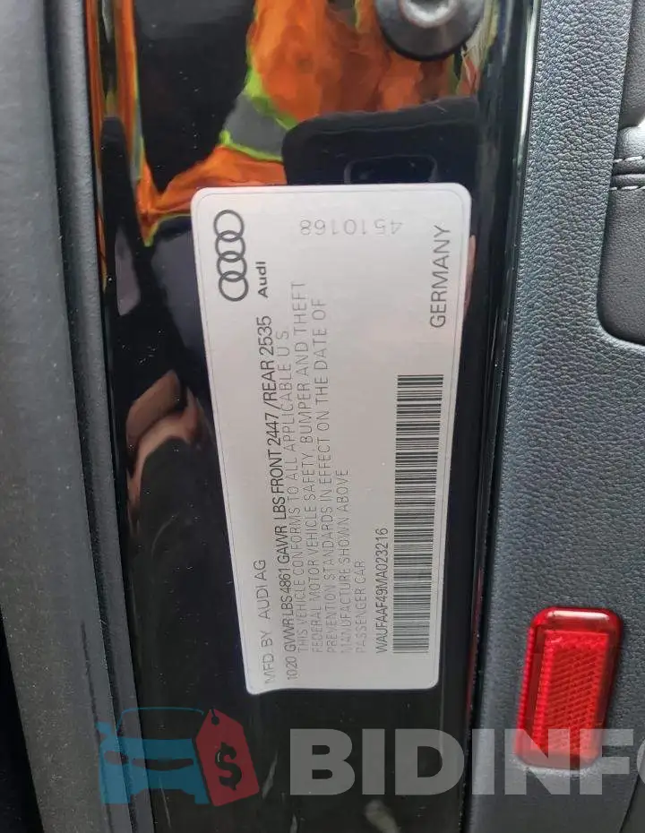 WAUFAAF49MA023216 Photo# 12