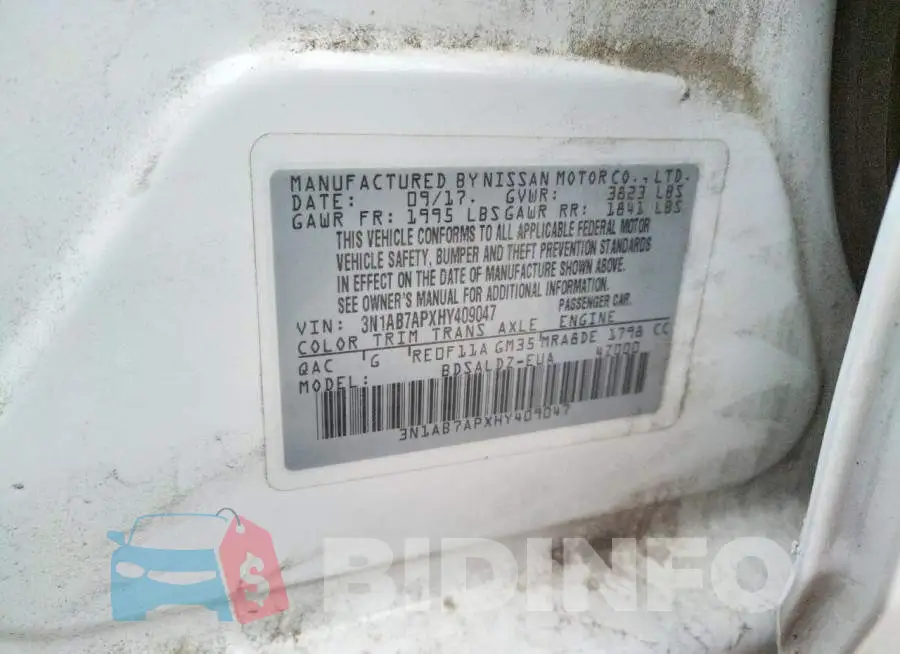 3N1AB7APXHY409047 Photo# 12
