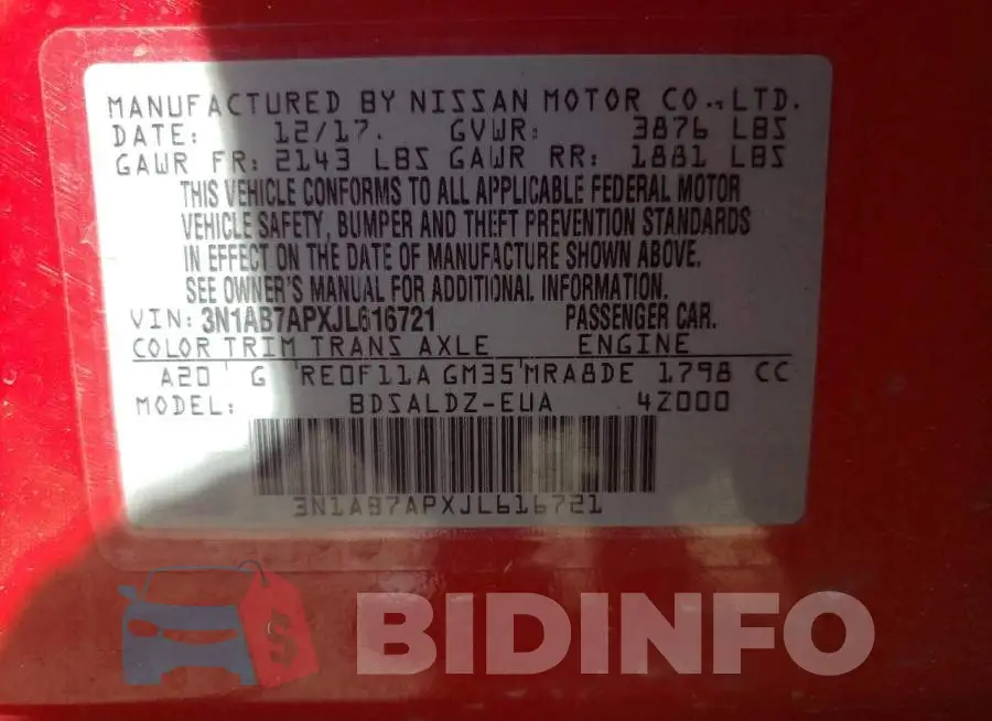 3N1AB7APXJL616721 Photo# 13