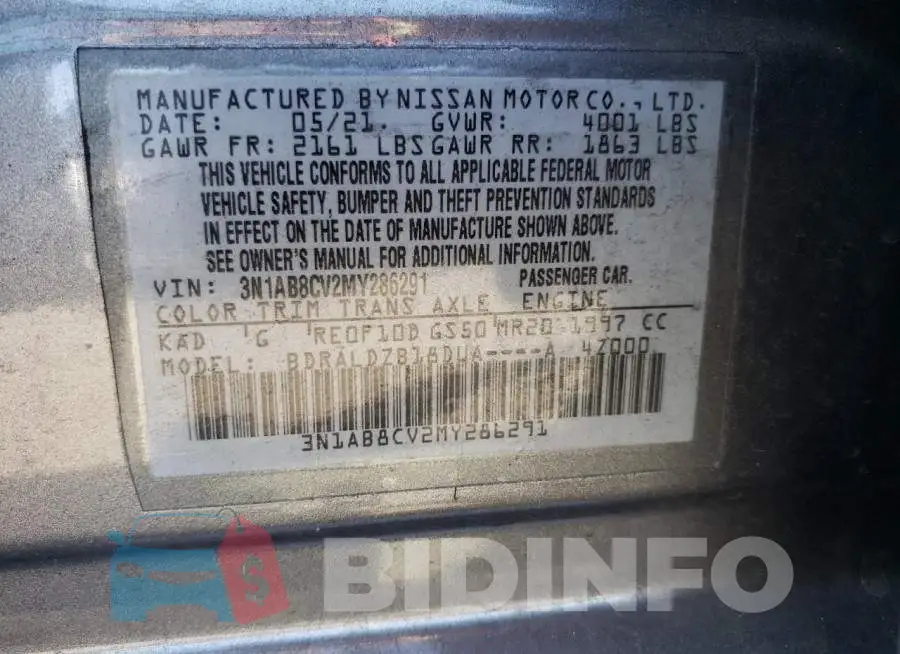 3N1AB8CV2MY286291 Photo# 12
