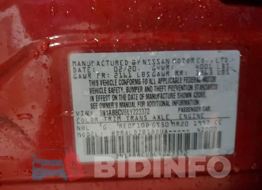 3N1AB8CV8LY223372 Photo# 12