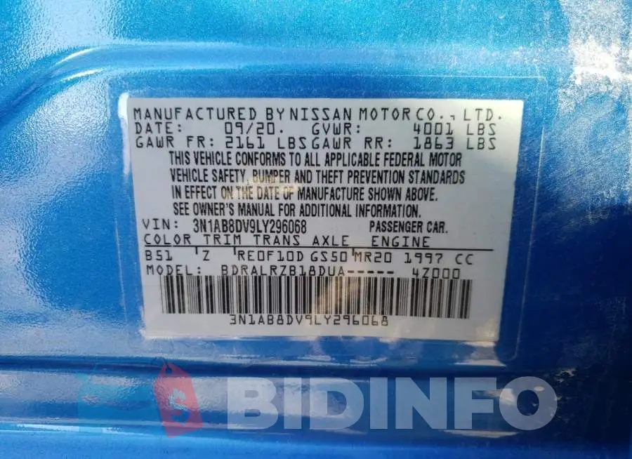 3N1AB8DV9LY296068 Photo# 12