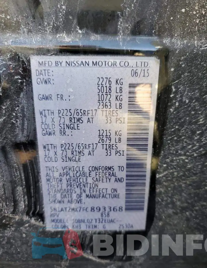 5N1AT2MK7FC893368 Photo# 14
