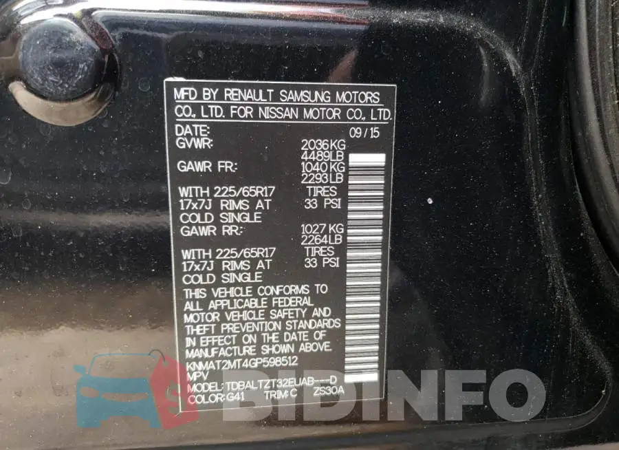 KNMAT2MT4GP598512 Photo# 13