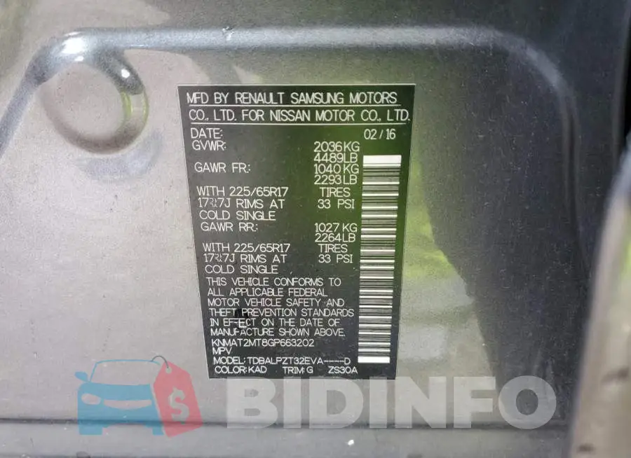 KNMAT2MT8GP663202 Photo# 13
