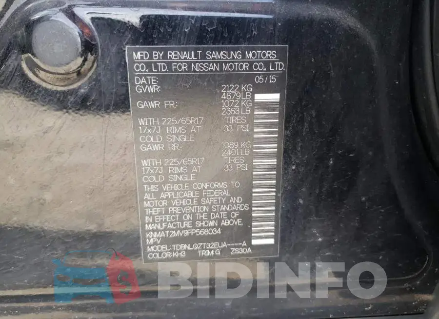 KNMAT2MV9FP568034 Photo# 13