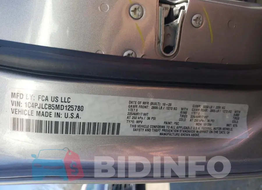 1C4PJLCB5MD125780 Photo# 13