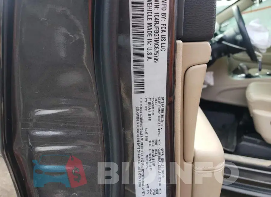 1C4RJFBG7MC675799 Photo# 13