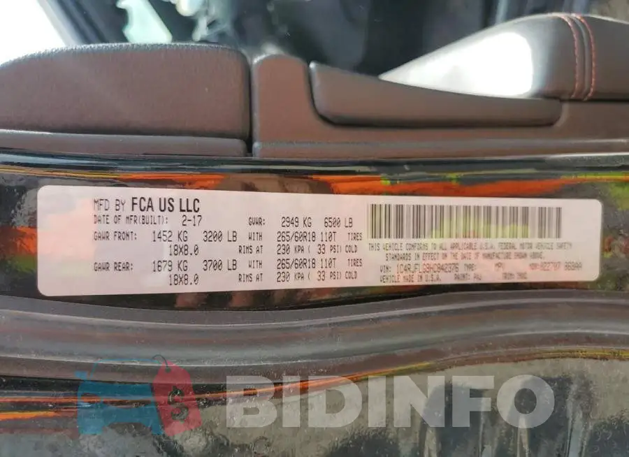 1C4RJFLG9HC842376 Photo# 13