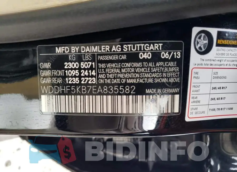 WDDHF5KB7EA835582 Photo# 12