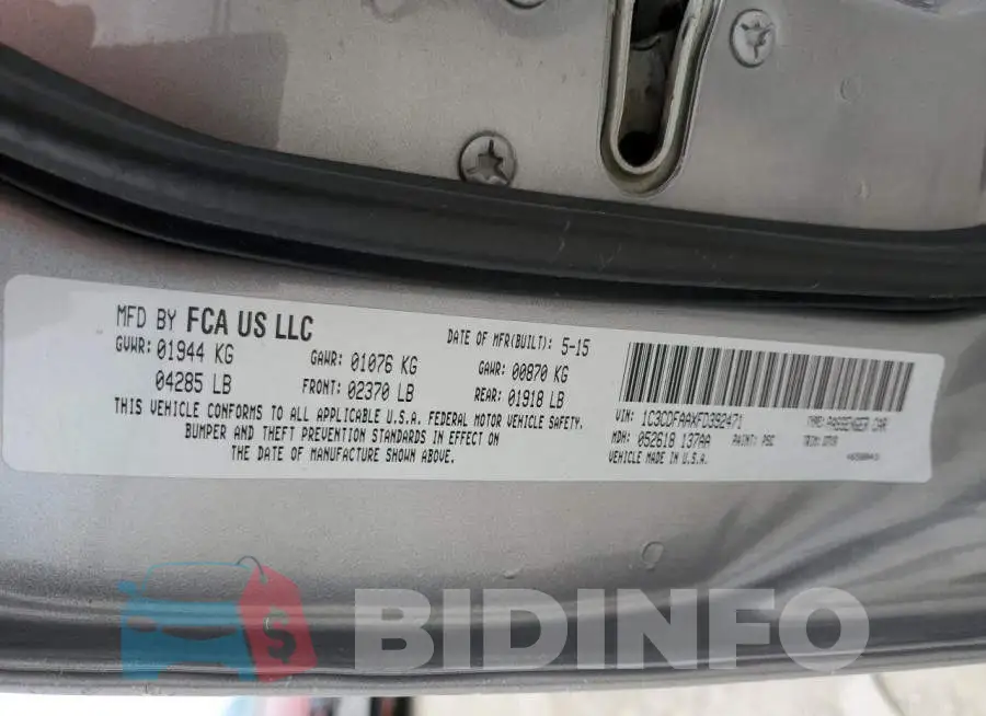 1C3CDFAAXFD392471 Photo# 12