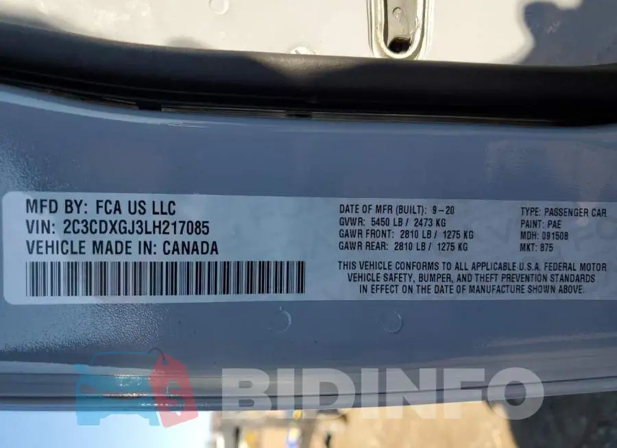 2C3CDXGJ3LH217085 Photo# 12
