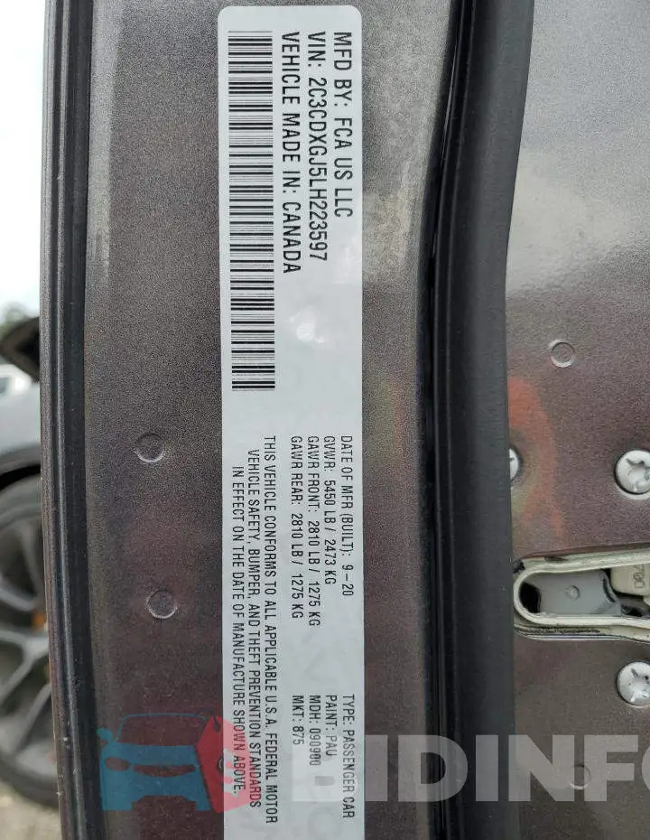 2C3CDXGJ5LH223597 Photo# 13
