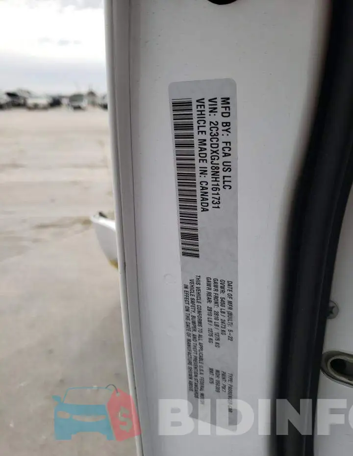2C3CDXGJ8NH161731 Photo# 12