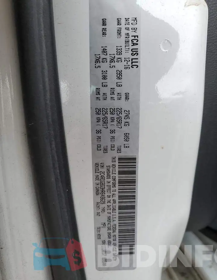 2C4RDGBG3HR649629 Photo# 12