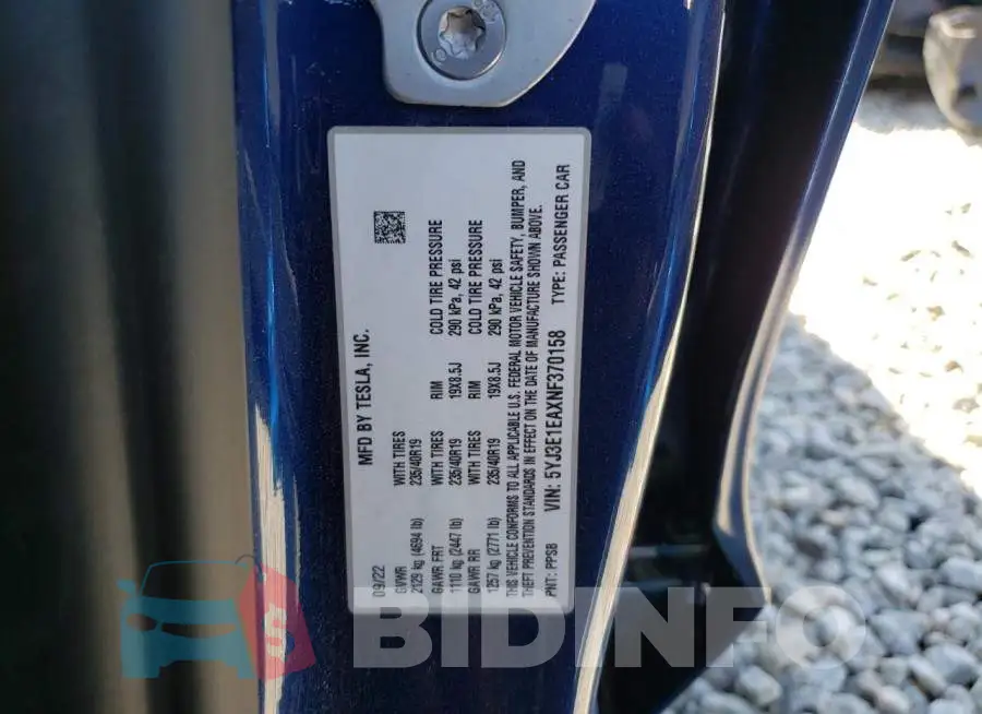 5YJ3E1EAXNF370158 Photo# 12
