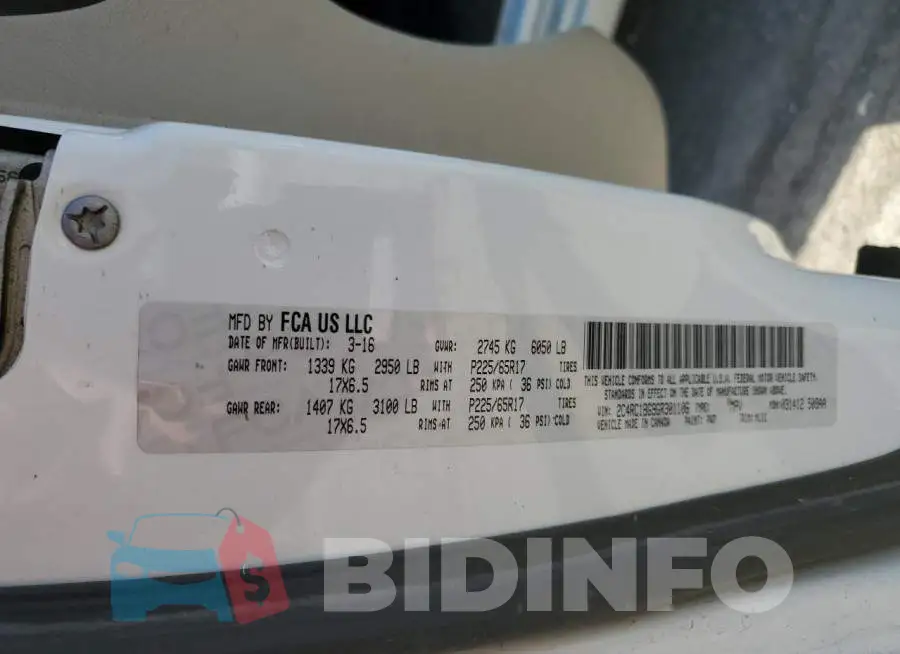 2C4RC1BG9GR301106 Photo# 13