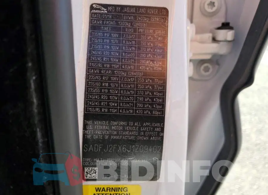 SADFJ2FX6J1Z09402 Photo# 13