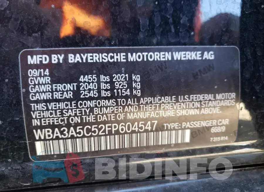 WBA3A5C52FP604547 Photo# 12