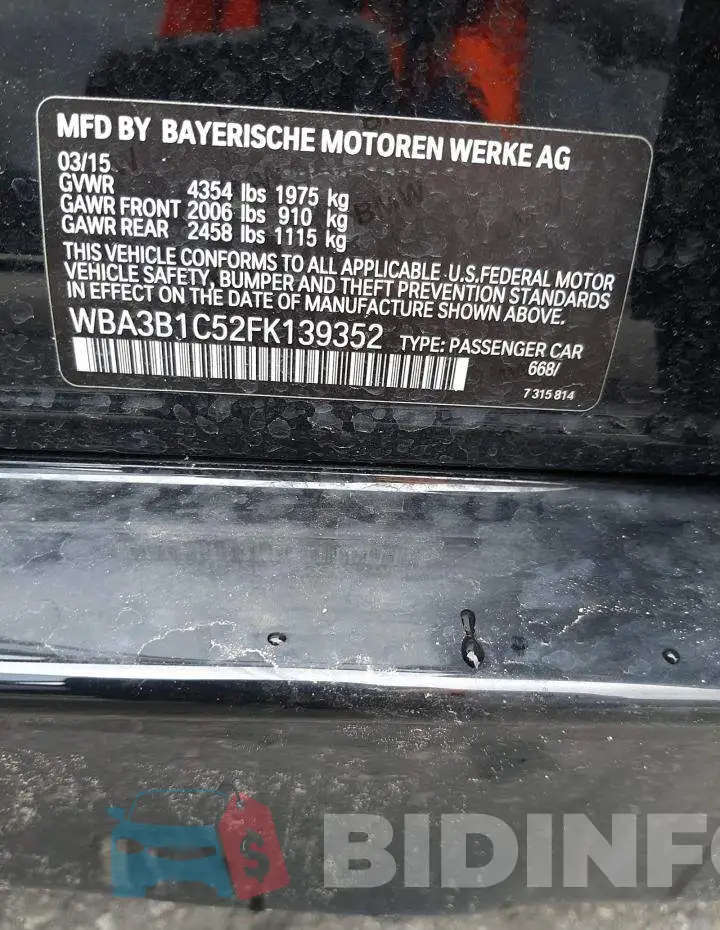 WBA3B1C52FK139352 Photo# 13