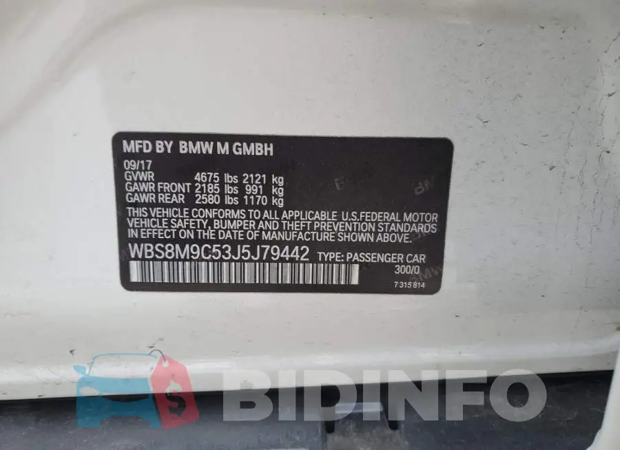 WBS8M9C53J5J79442 Photo# 13