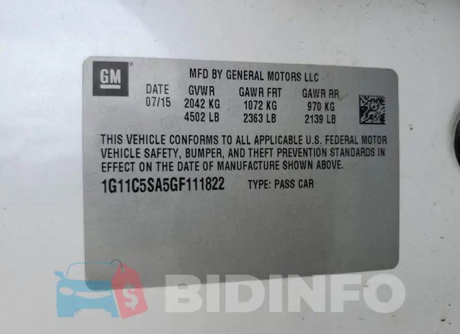 1G11C5SA5GF111822 Photo# 12