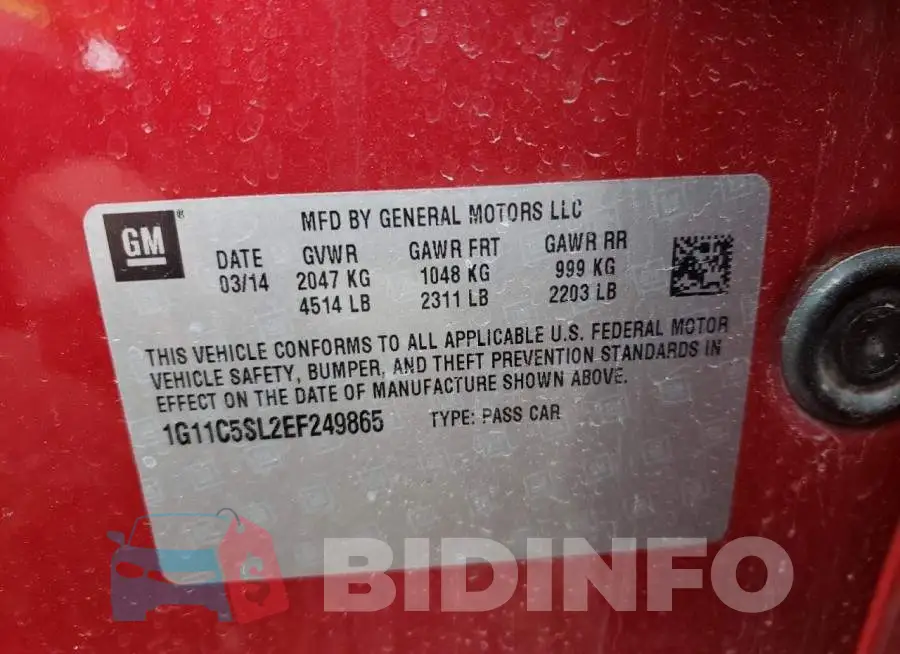 1G11C5SL2EF249865 Photo# 13