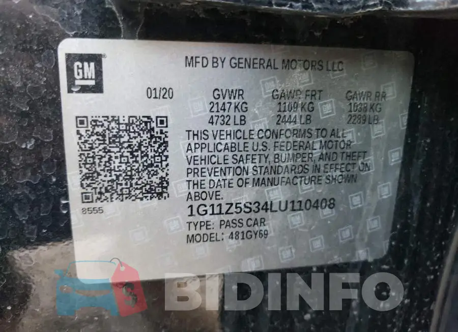 1G11Z5S34LU110408 Photo# 12