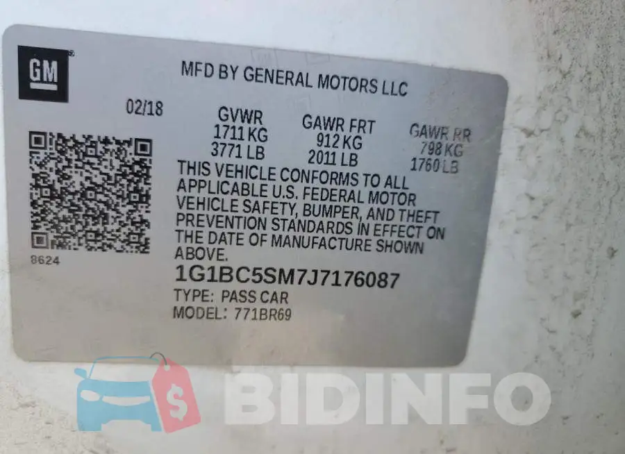 1G1BC5SM7J7176087 Photo# 12