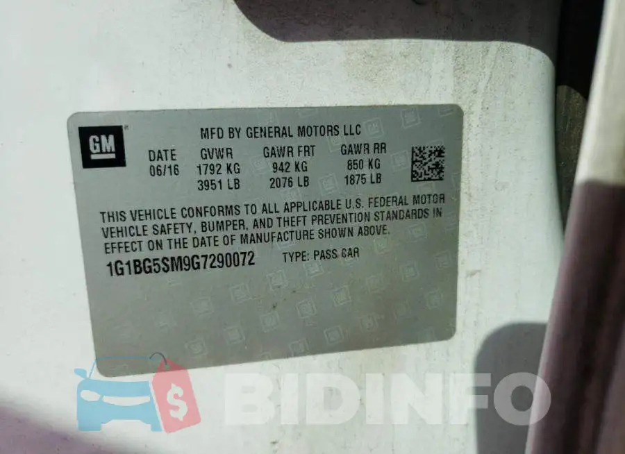 1G1BG5SM9G7290072 Photo# 12