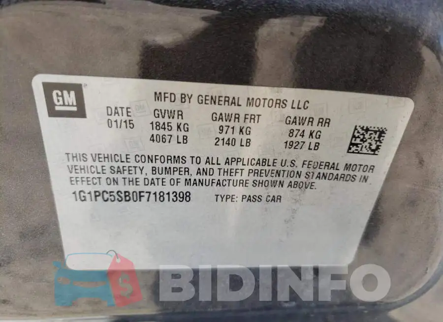 1G1PC5SB0F7181398 Photo# 13