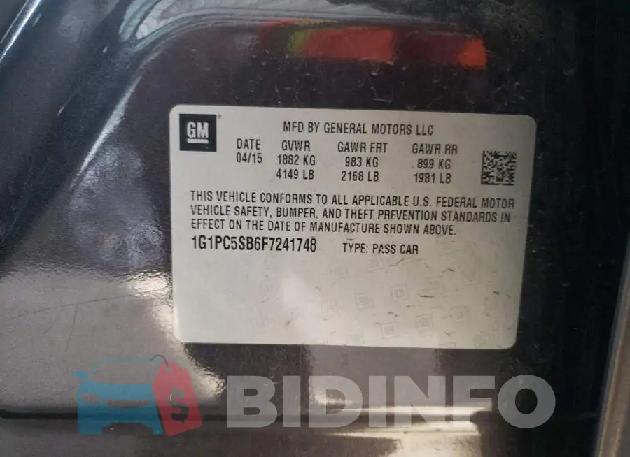 1G1PC5SB6F7241748 Photo# 12